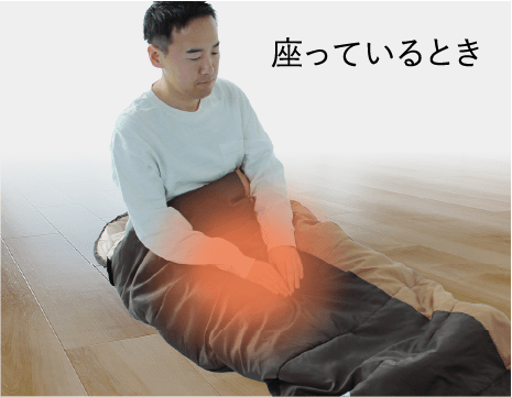 座っているとき